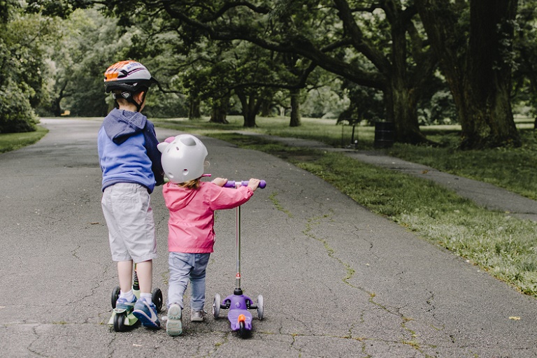 Kids safety and durability image on cheap pro scooters